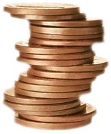 stack of pennies